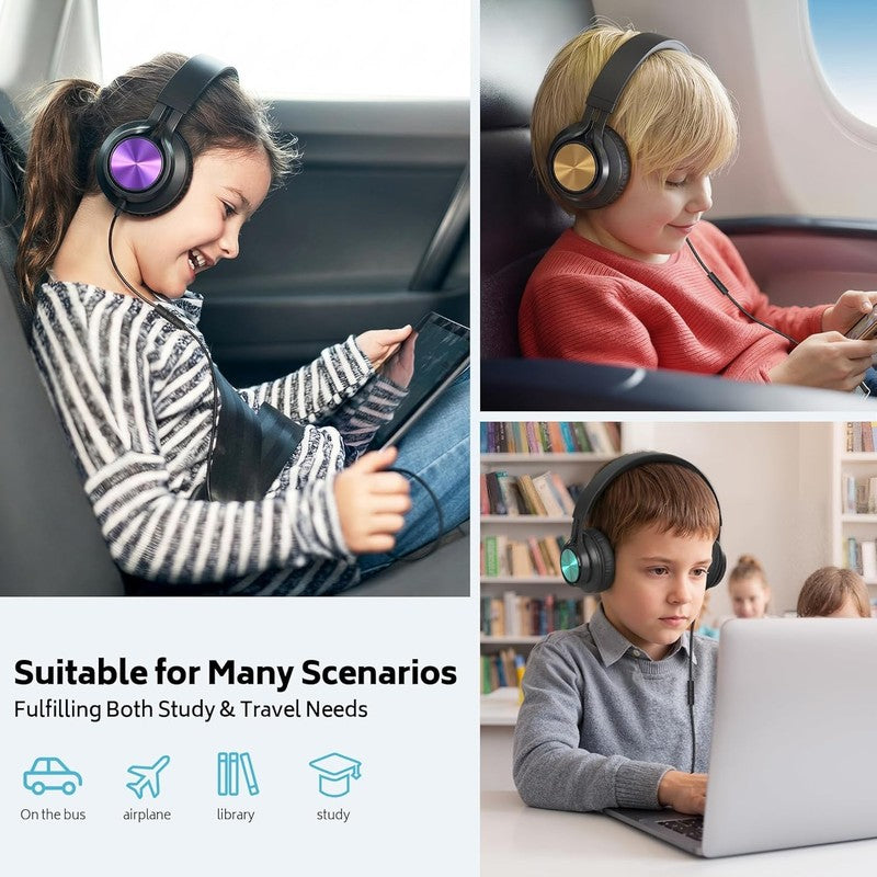 30 Pack Classroom Headphones Wired with Mic for Students K-12 Chromebook Tablet5