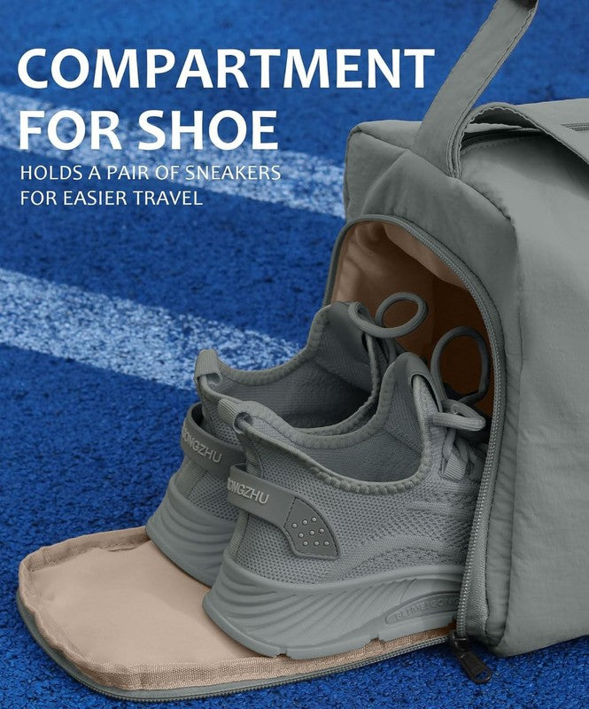 Small Gym Bag Shoes Compartment Duffle Travel Bag Wet Pocket Yoga Pilates Swim5