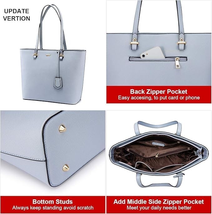 Women Fashion Purse Set Handbags Tote Shoulder Top Handle Satchel Bags3