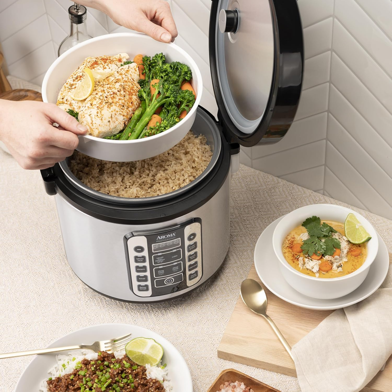 Housewares 5Qt 20 Cup Digital Rice Cooker Steamer Slow Cooker 10 Modes8