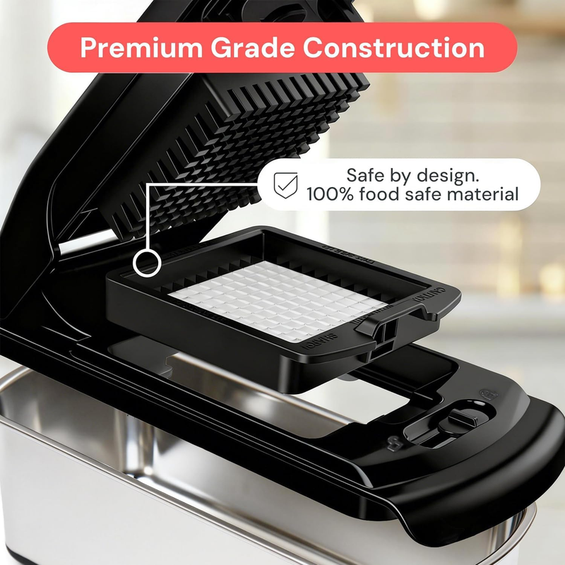 4-in-1 Vegetable Chopper Spiralizer Food Chopper Container Stainless Steel4
