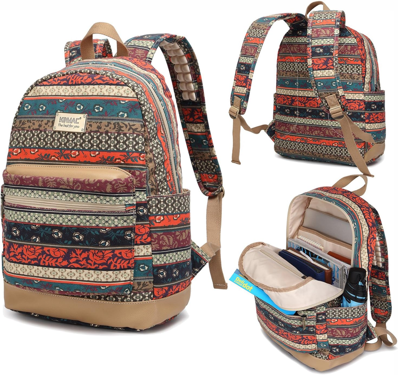 Bohemian Laptop Backpack 15.6" Travel Outdoor Cushioned Straps New8