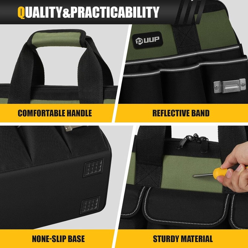 Heavy Duty Tool Bag 15-Inch, 16-Pocket Portable Empty Tool Box Organizer, Big St4