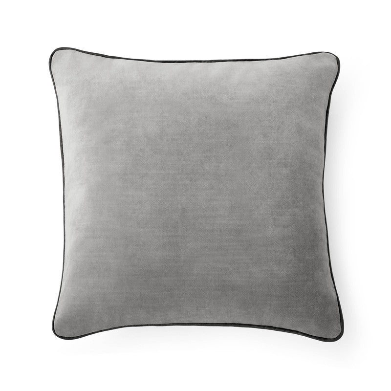 Velvet Pillow with Faux Leather Trim – 18"X18"1
