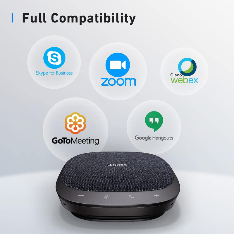 Powerconf S330 USB Speakerphone, Conference Microphone for Home Office, Smart Vo5