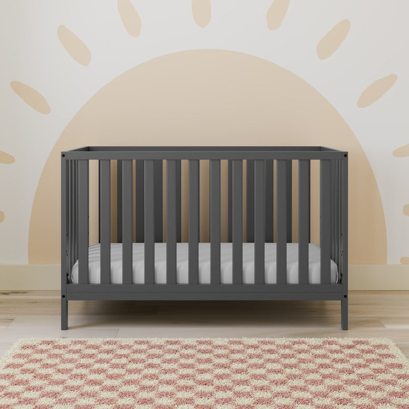 Sunset 4 In 1 Convertible Baby Crib, Gray6