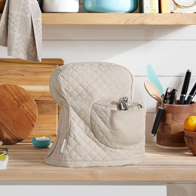 KitchenAid Tilt Head Stand Mixer Cover Quilted Cotton Storage Pocket Milkshake1