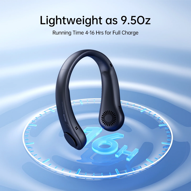 Portable Neck Fan Bladeless Rechargeable Wearable 5 Speed 16H Blue2
