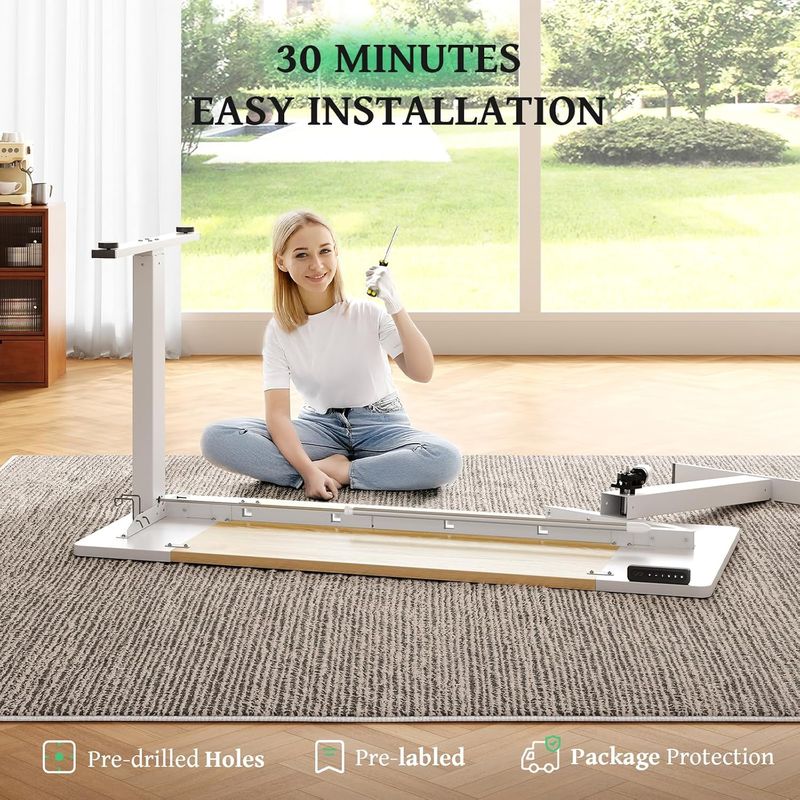 Electric Standing Desk 55x24 Sit Stand Adjustable Desk w/ Memory Presets8