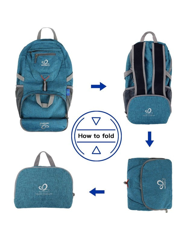Unisex 20L Small Foldable Packable Travel Hiking Backpacks Daypack,Teal Blue2