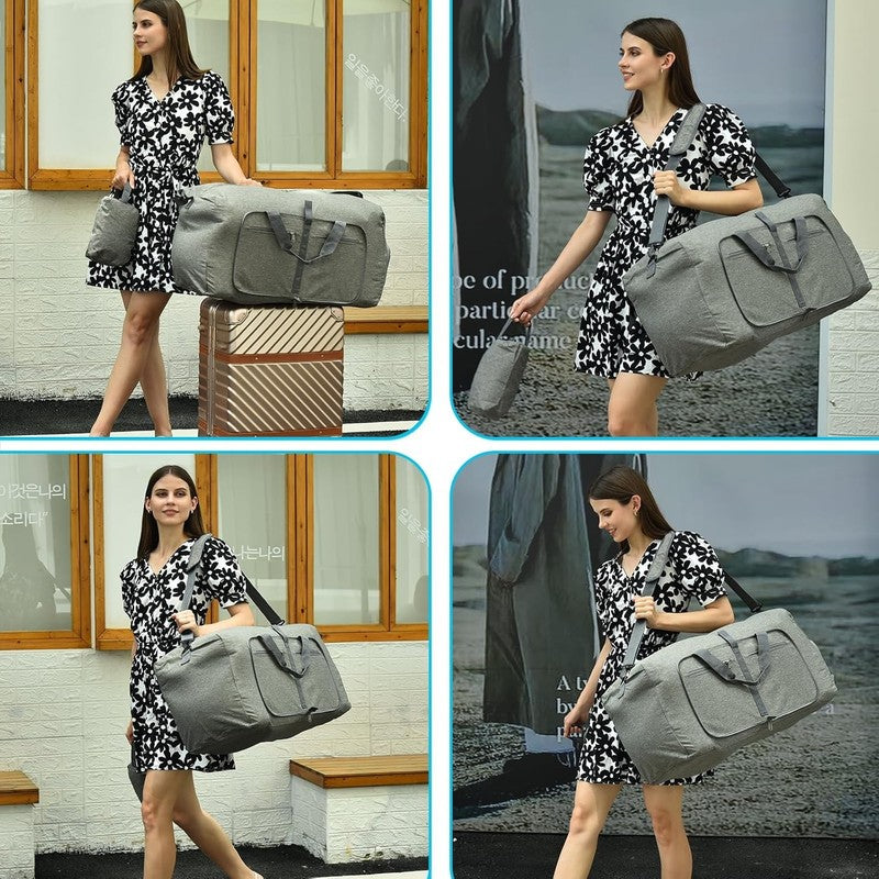Duffle Bag Shoes Compartment Foldable Travel Waterproof Adjustable Strap Men6