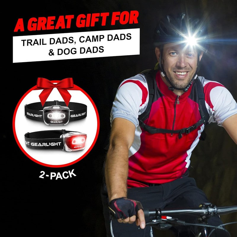 2Pack LED Headlamp - Bright, Lightweight, 7 Modes, Adjustable for Camping2