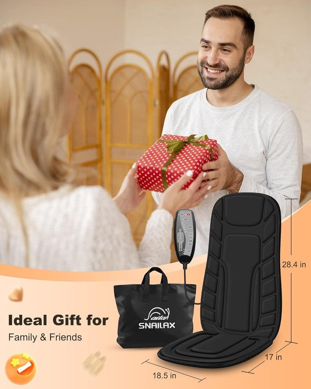 Back Massager Seat Cushion w/ Heat 10 Motors 5 Modes Timer Chair Pad6