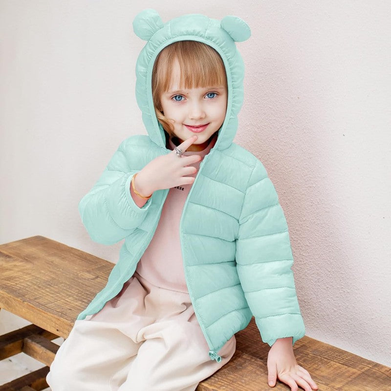 Baby Puffer Jacket Bear Hood Winter Coat 6M 3T Toddler Boys Girls Warm2