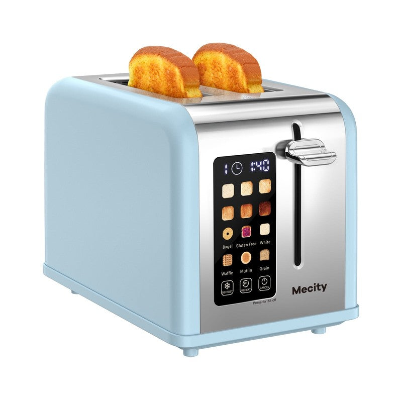 2 Slice Touchscreen Toaster, Stainless Steel, Countdown Timer, 6 Shade Settings,8
