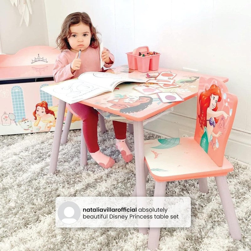 Kids Table & Chair Set with Storage 2 Chairs Princess Arts & Crafts5
