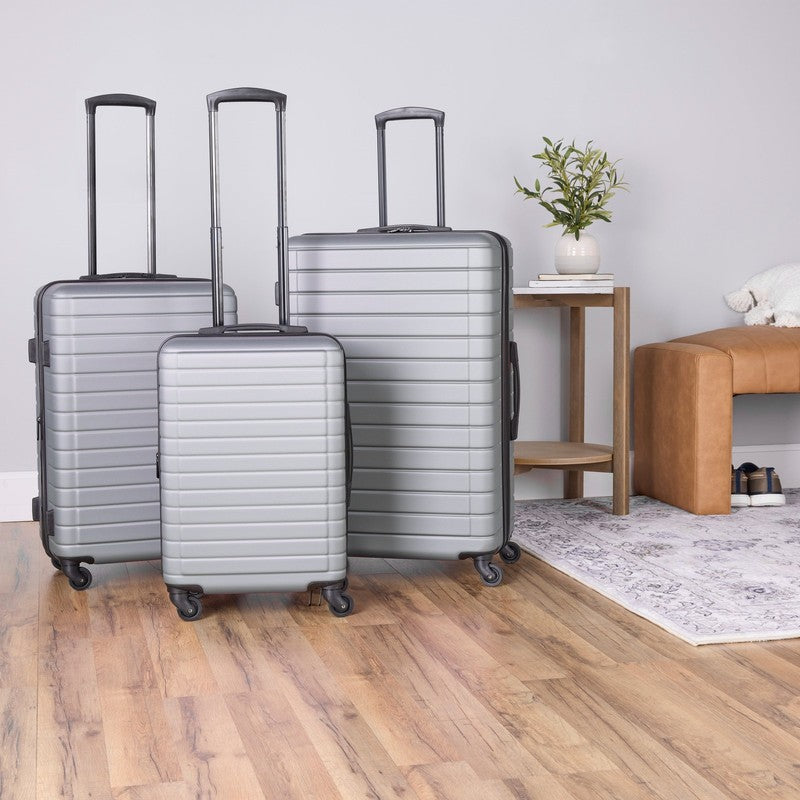 Protégé Vacationer 20" Carry On Expandable Hardside Luggage Silver Spinner2