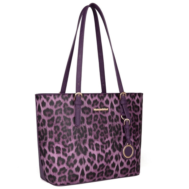 Purses for Women Tote Bag 3Pcs Set Leopard Print Satchel Handbags4