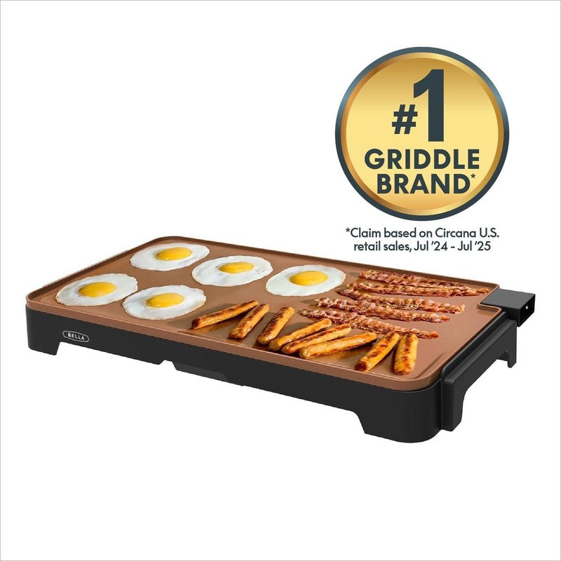 XL Electric Ceramic Titanium Griddle, Make 15 Eggs at Once, Healthy-Eco Non-Stic1