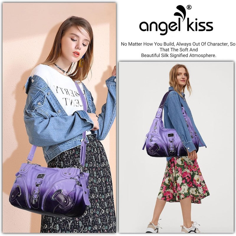 Angelkiss Women’s Large Hobo Satchel Shoulder Handbag Purse1