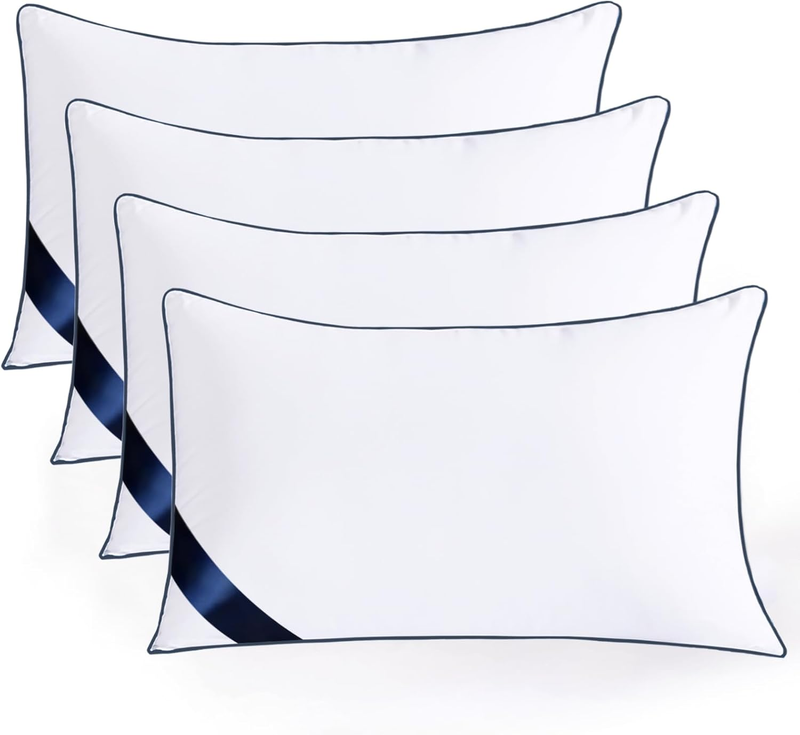 Pillows Standard Size Set of 4, Soft Microfiber, Hotel Quality, for Sleepers10