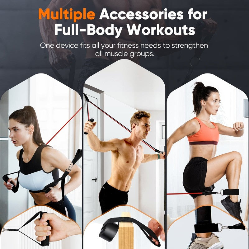 Foldable Push up Board 25-In-1 with Resistance Bands, Ab Roller & Bar, Color-Cod7