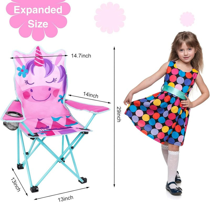 Kids Outdoor Folding Camping & Lawn Chair w/ Cup Holder & Carry Bag1