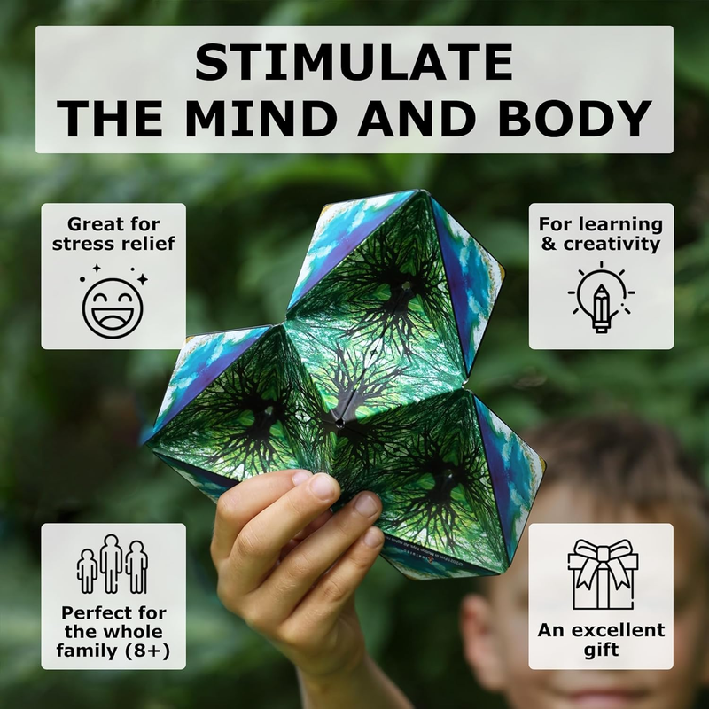 Stress Relief Fidget Cube Toy Shape Shifting Sensory Desk Toy 100+ Shapes2