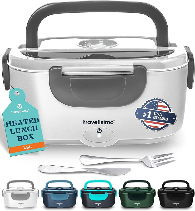 Electric Lunch Box 100W Food Warmer 1.5L Stainless Steel 12V/24V/110V11