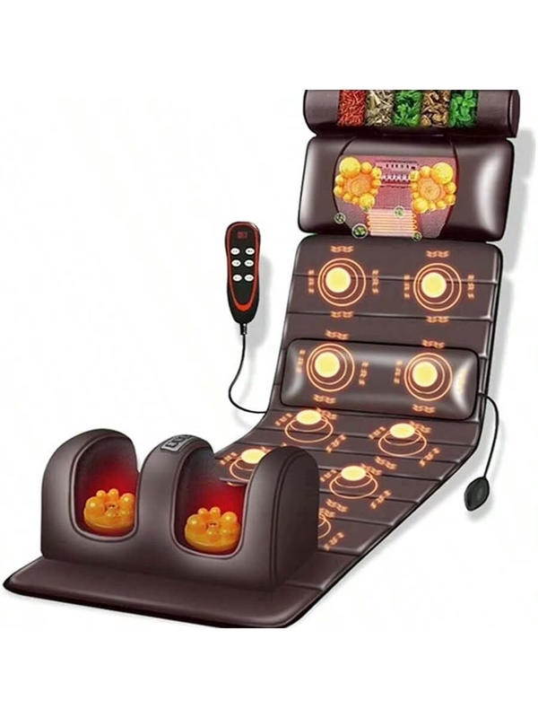 Full Body Massage Mat with Heat, 10 Vibration Massage Nodes & Adjustable Head Pi0