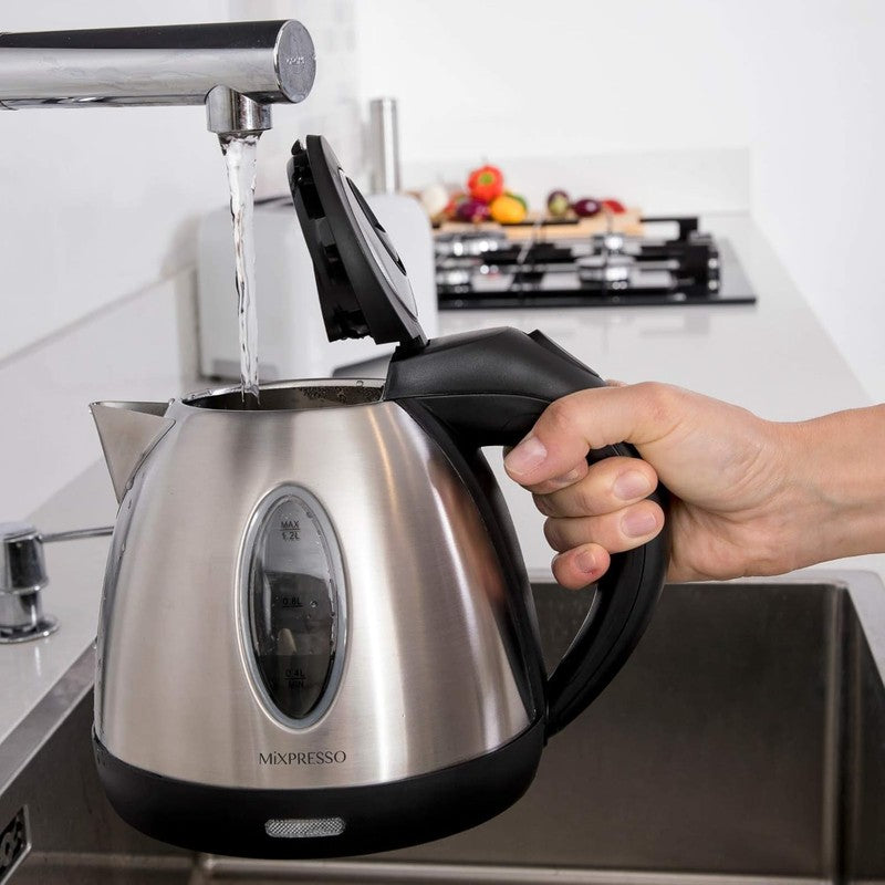 Electric Kettle 1.2L 1500W Stainless Steel Cordless Fast Boil Auto Shut Off6