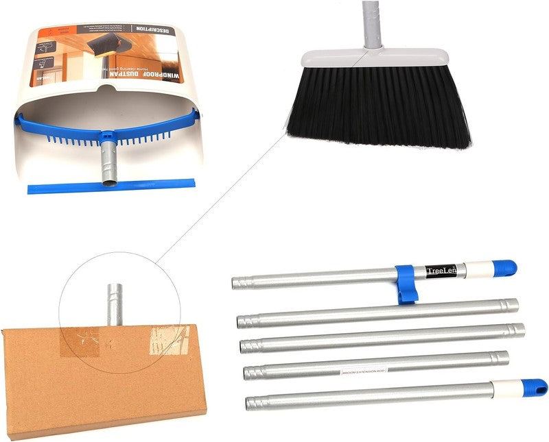 Ergonomic Long Handle Broom and Dustpan Set for Easy Floor Cleaning6