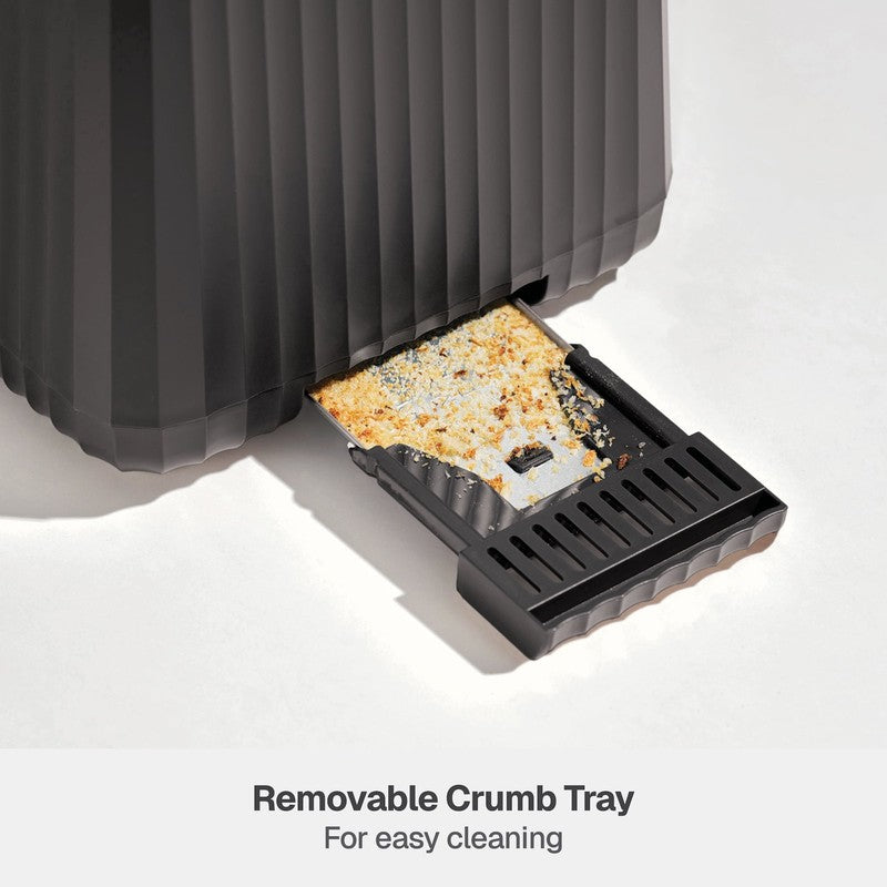 2 Slice Toaster Extra Wide Slots Slide Out Removable Crumb Tray Slate Grey7
