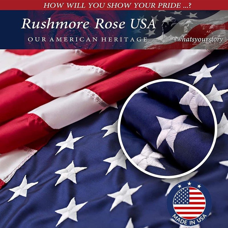 American Flag | American Flags for outside 3X5 |100% Made in USA Flag   Premium 6