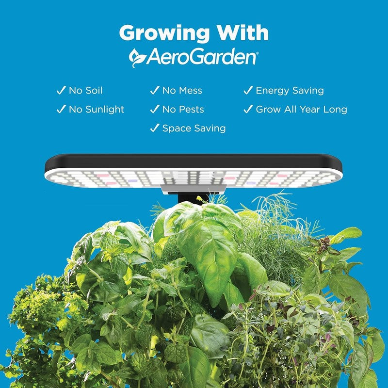 Harvest Lite in Black, Soil Free Indoor Hydroponic Garden with LED Grow Light fo3