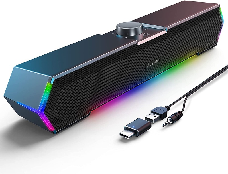 G11 Computer Speakers for Desktop, Touch Lights PC Speakers with Surge Clear Sou10