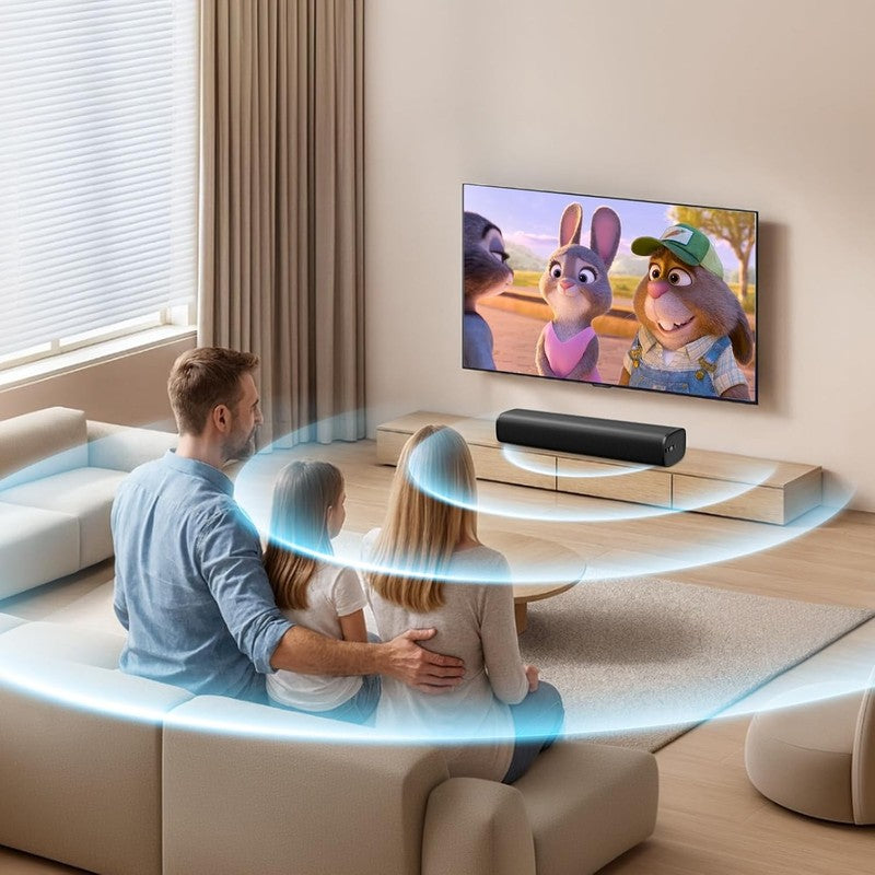 50W Bluetooth 5.3 Sound Bar for TV 17" Speaker ARC Optical AUX Home Theater6