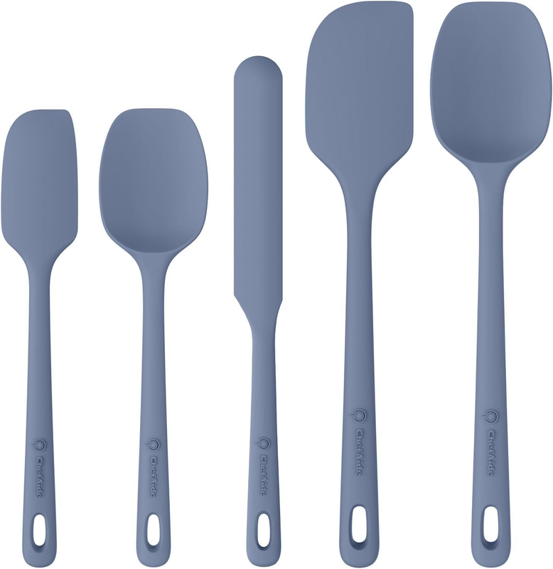 5 Piece Silicone Spatula Set Heat Resistant 600°F Nonstick Cookware9