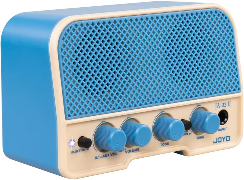 JA-02 II Mini Guitar Amp, 5W Bluetooth Rechargeable Practice Amplifier (Blue)9