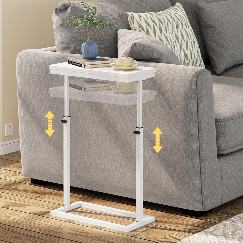 End Table Side Sofa Table Tall Couch Table White Living Room Bedroom0