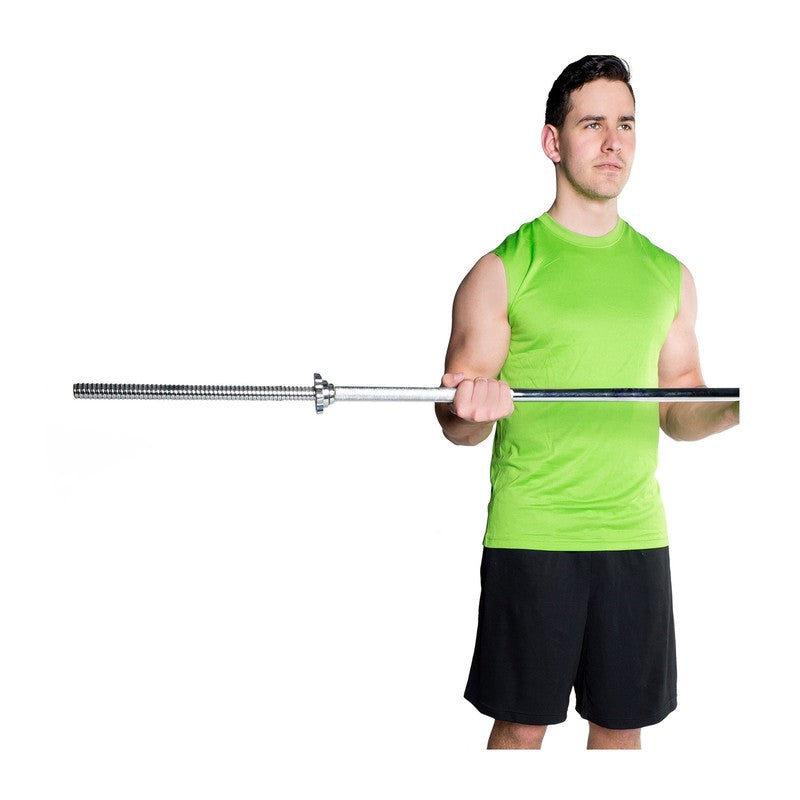 Barbell   Straight Standard Weight Bar with Threaded Ends, 6 Ft.4