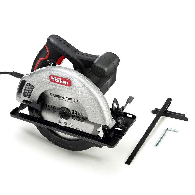 12A 7 1/4 Inch Corded Circular Saw Adjustable Bevel Steel Shoe Black2