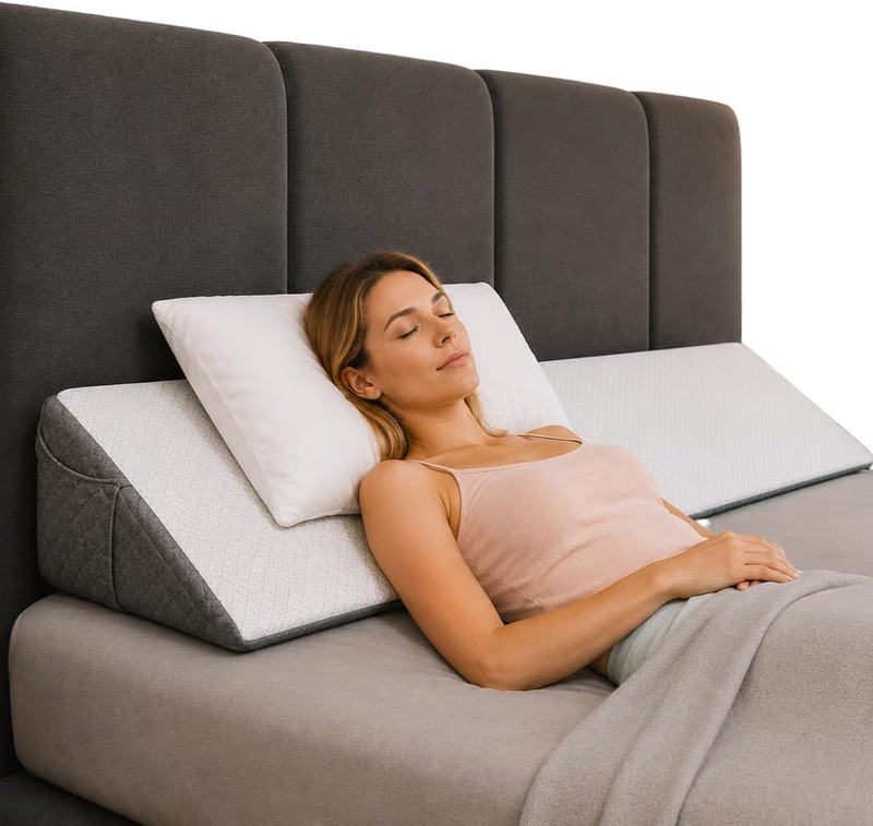 Bed Wedge Pillow Full 54" Sleep Apnea Acid Reflux Back Pain Relief8