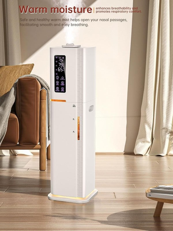 2.64Gal Warm Cool Mist Humidifier Large Room Top Fill Quiet 3 Modes Light3