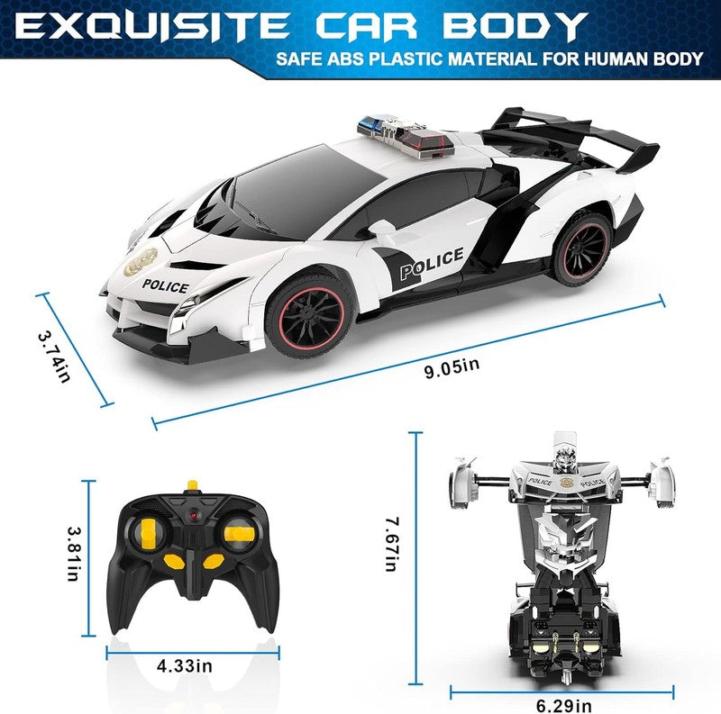 Remote Control Car   Transform Toys Car Robot, One Button Deformation to Robot w6