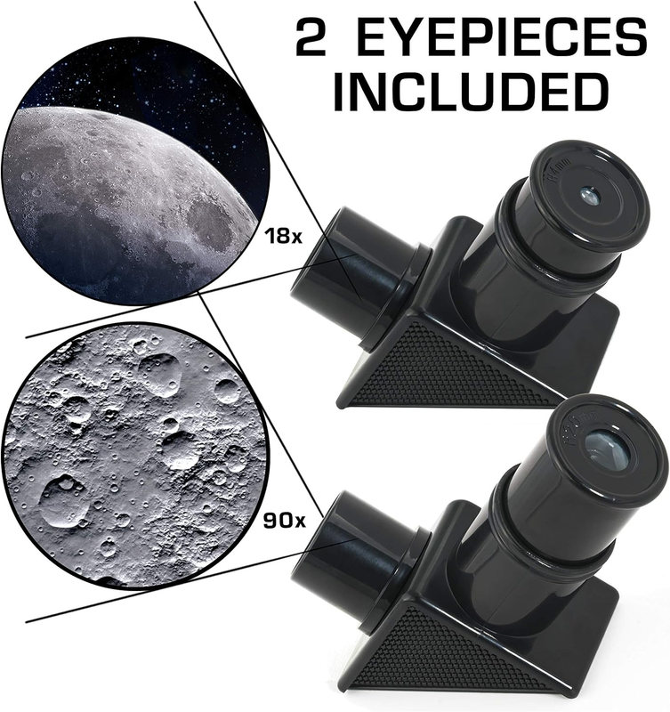 NASA Lunar Telescope for Kids 90X Astronomy Scope w/ Tripod & Eyepieces3