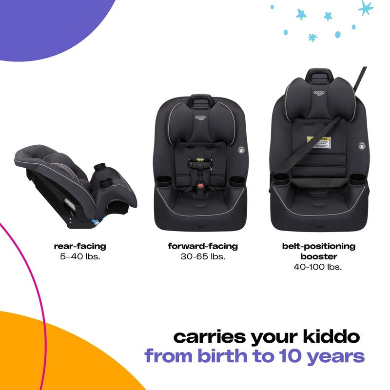  Easy Elite Slim All-In-One Convertible Car Seat, Grey Glyphs, Infant & Toddler1