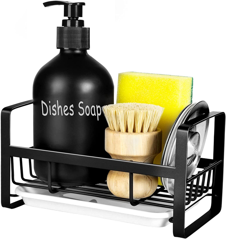Sponge Holder for Kitchen Sink- Stainless Steel Kitchen Sink Caddy for Organizin0