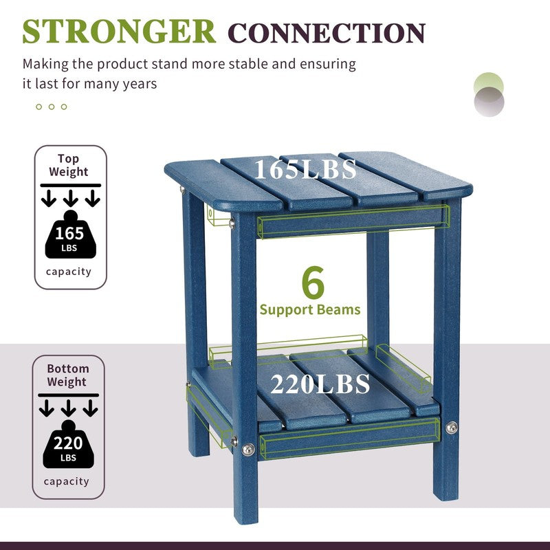 | Patio Garden Side Table with 2 Layer Storage,Outdoor End Tables for Your Adiro6