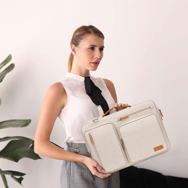 15.6 Inch Laptop Shoulder Bag 360 Protective Messenger 4 Zipper Pockets1